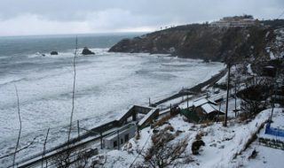 厳冬の青海川