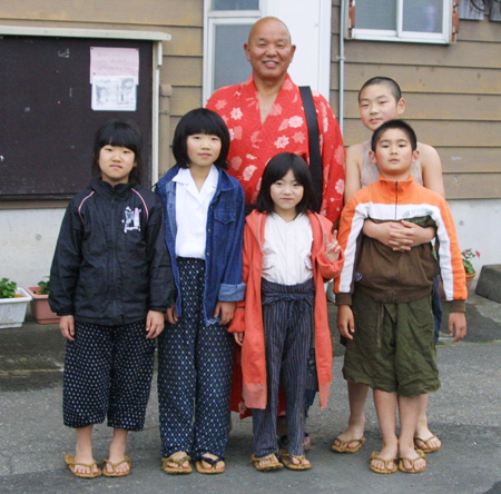 高柳の子供エキストラとクマさん