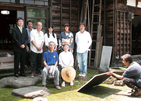 昨年折居の田辺さん宅での撮影　温水さんと